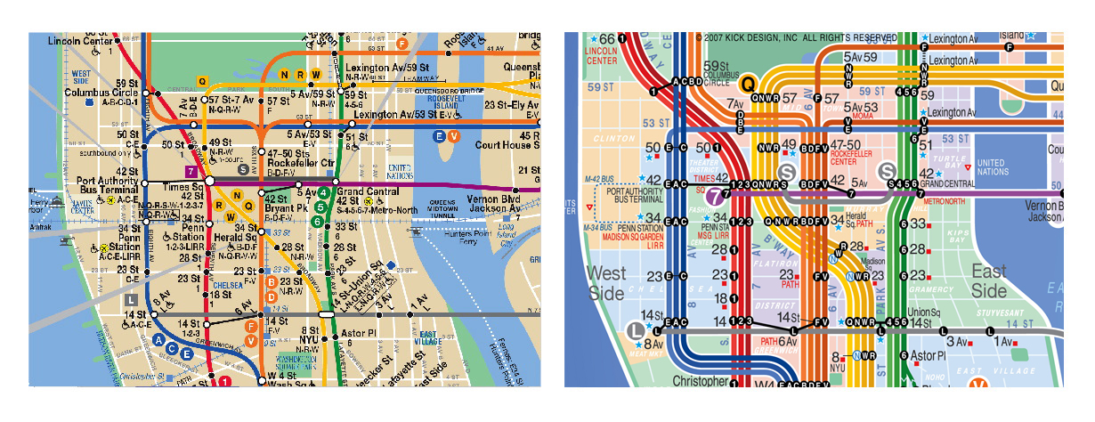 new york city subway map. the current NYC subway map